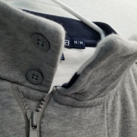 Nautica Sweatshirt Men's Medium Quarter Zip Gray - Picture 2 of 6